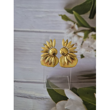 Earrings Half Sunny flower