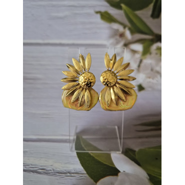 Earrings Half Sunny flower