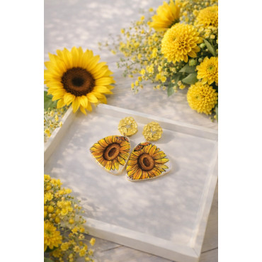 Earrings Sunflower