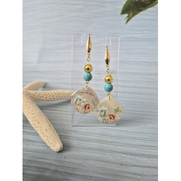 Earrings Turquoise Beach Day
