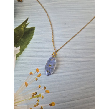 Necklace Set Earrings Forget me Not