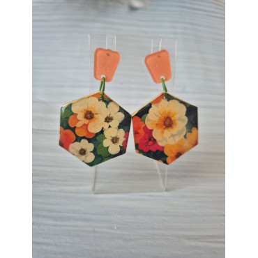 Earrings Green Two Green
