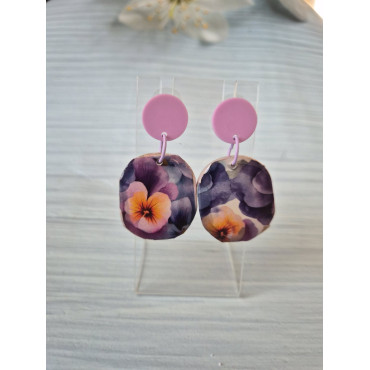 Earrings Purple Autumn Two