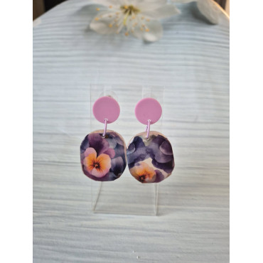 Earrings Purple Autumn Two