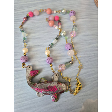 Necklace Koi Fisk PInk