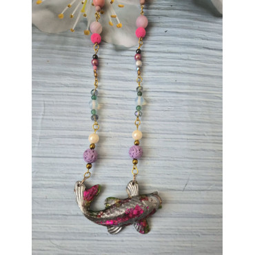 Necklace Koi Fisk PInk