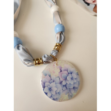 Necklace Scarf Lilac