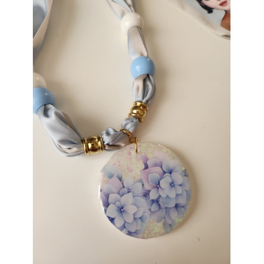 Necklace Scarf Lilac
