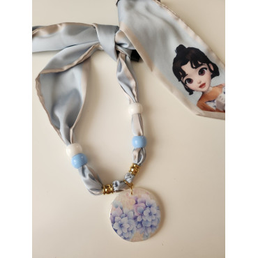 Necklace Scarf Lilac