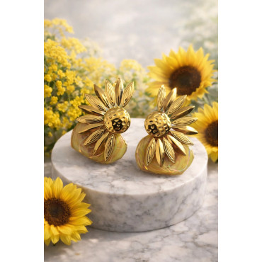 Earrings Half Sunny flower